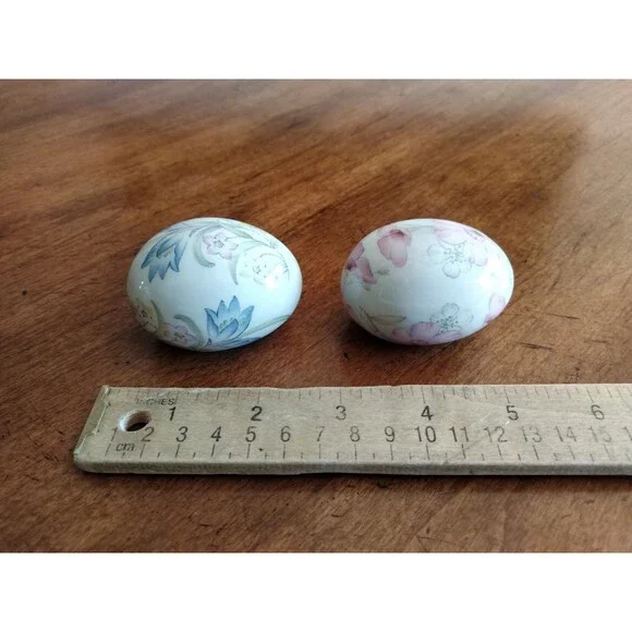 Vintage The Egg Lady Decorative Porcelain Eggs Floral Patterns Spring Easter - Picture 9 of 13